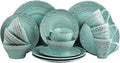 16-Piece Household Dish Set Dinnerware Set Salad Plates Bowls and Mugs Beautiful Tableware