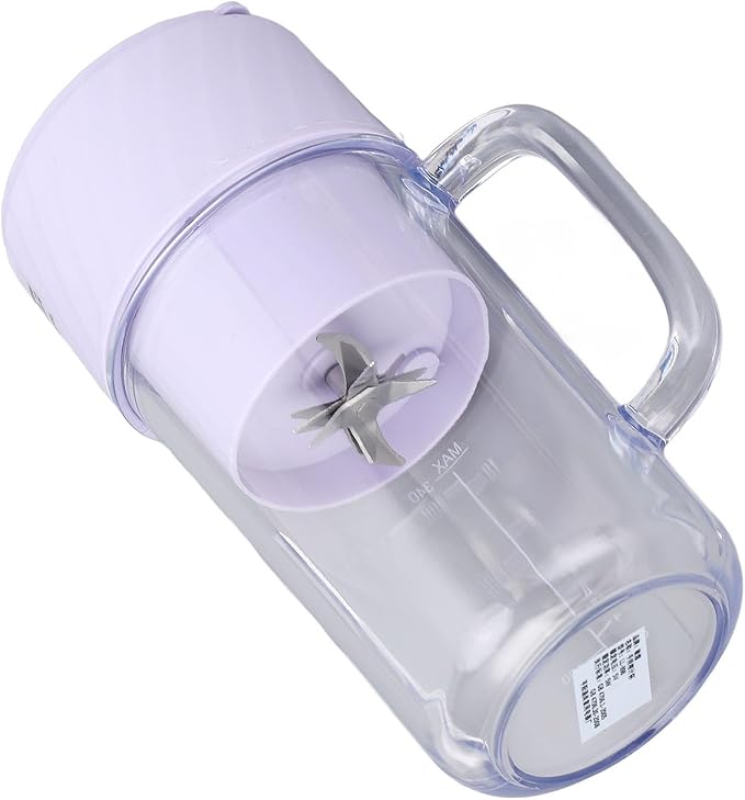 Focket Portable Blender Personal Size Blender with 10 Smoothie Blades USB Rechargeable Travel Blender with Straw for Office Gym Camping (PURPLE)