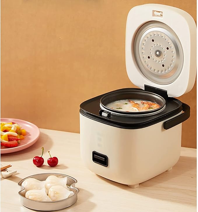 Rice Cooker &amp Steamer &amp Hot Pot &amp Soup Pot 1.2L Mini 5-Layer Gathering Non-Stick Liner for Family Dormitory for 1~2 People Rice Cooker