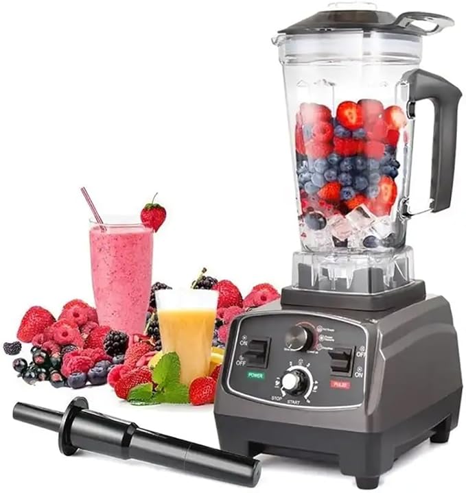 Professional Countertop Blender 2200W High Speed Smoothie Blender Home and Commercial Blender with Timer 68 Oz Large Capacity for Shakes Smoothies Ice Crushing Fruits Fresh Juice Soup