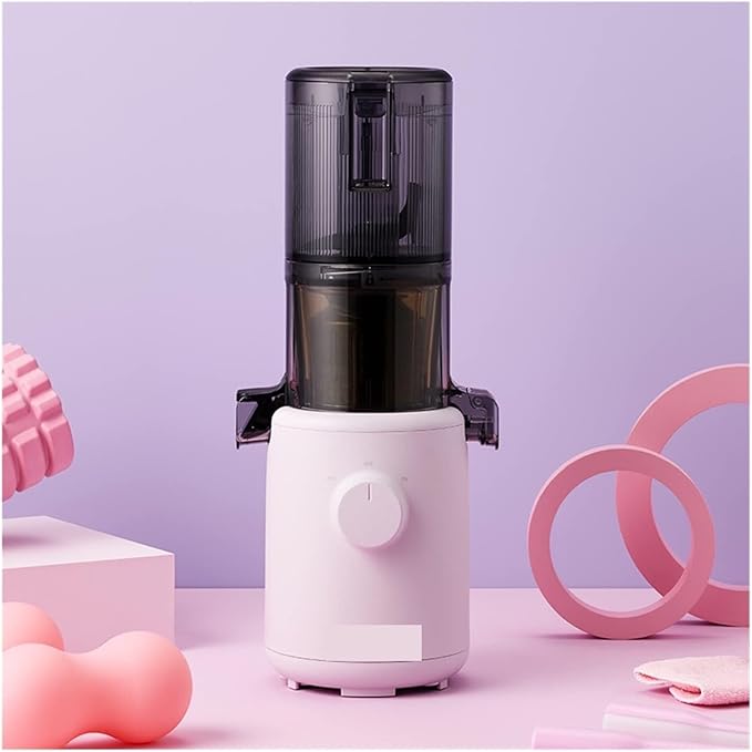 Small Mini Juice Machine Portable Juicer Extractor with Net Juice Dregs Separation Compact Blender (Blue Size E)(PinkUSA)