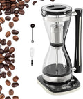 240ml Syphon Vacuum Coffee Maker Glass Electric Siphon Pot 3 Adjustable Gears 30 Minute Keep Warm Stainless Steel Filter Better Than Pour Over Coffee