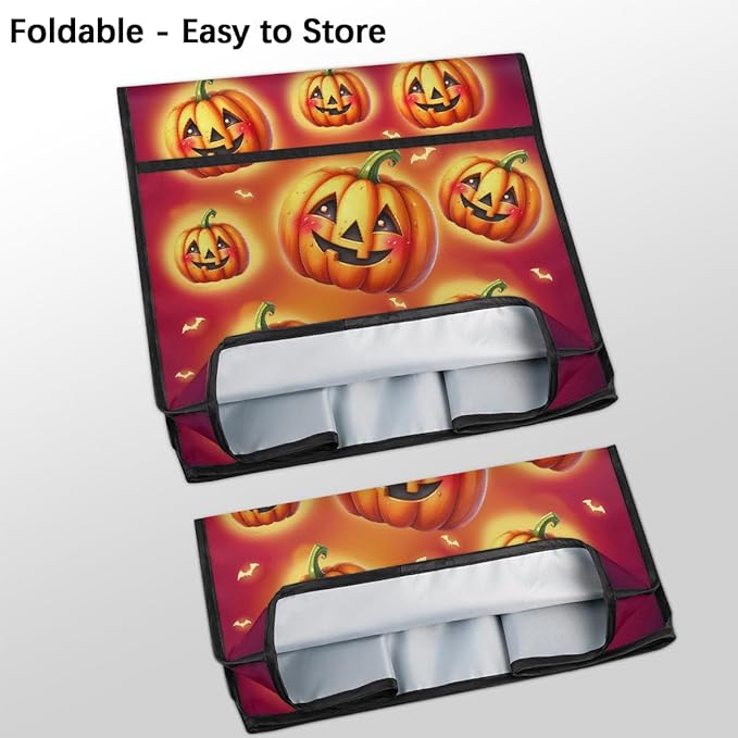 cfpolar Kitchen Aid Mixer Cover Compatible with 6-8 Quarts Halloween Glowing Pumpkin Stand Mixer Cover Kitchen Aid Mixers Accessories Appliance Organizer Bag Dust Covers with Zipper Pocket