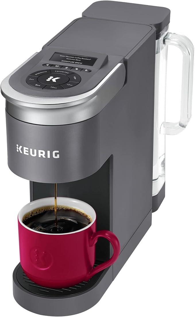 Keurig K-Supreme SMART Single Serve Coffee Maker With Wifi Compatibility 4 Brew Sizes And 66oz Removable Reservoir Compatible with Alexa Gray