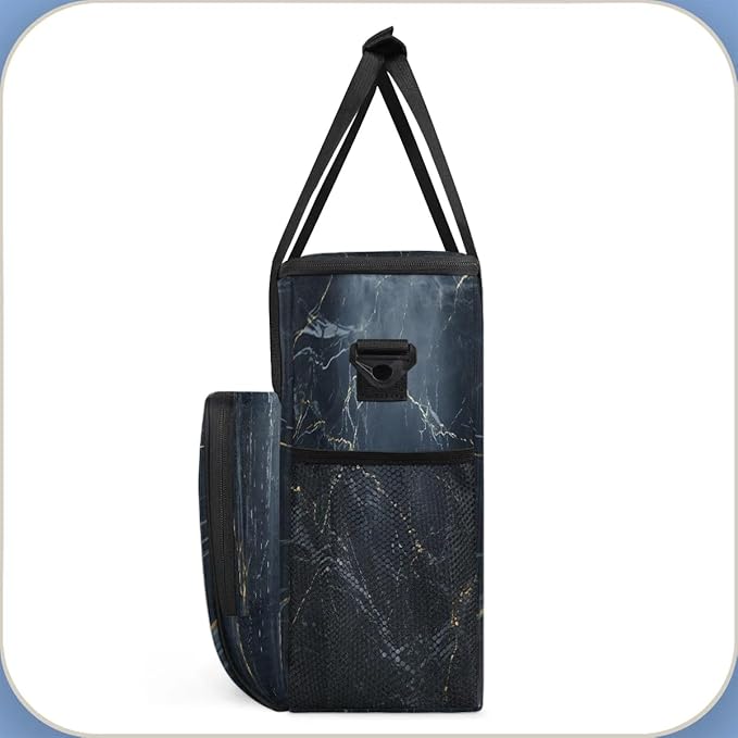 Marble Black Coffee Maker Travel Bag for K-Mini or K-Mini Plus Single Serve Coffee Brewer Portable Storage Tote Case for Tarvel