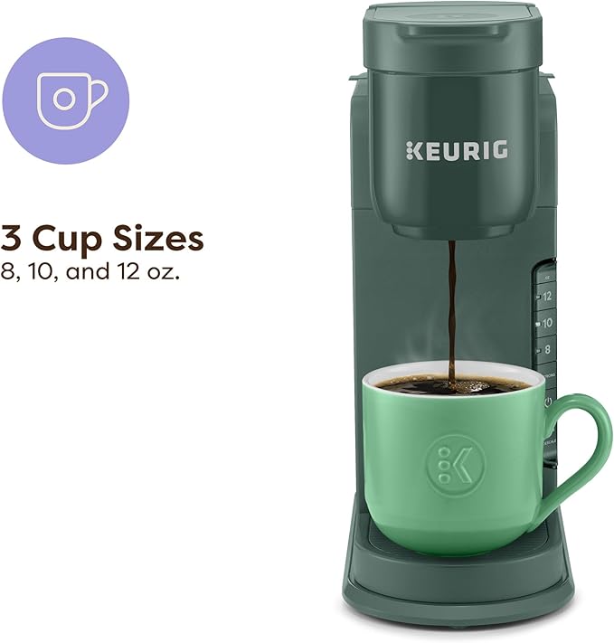 Keurig K-Express Single Serve K-Cup Pod Coffee Maker 3 Brew Sizes Strong Button Feature 42oz Removable Reservoir Evergreen