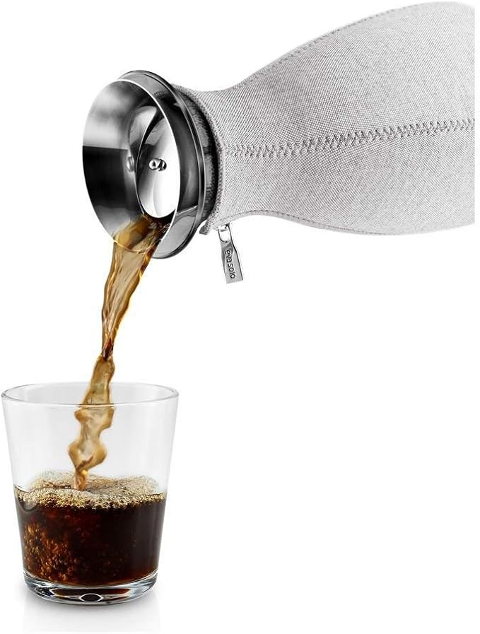 Eva Solo Cafe Solo Coffee Maker with Woven Cover 1 Liter (Woven Light Grey) Standard