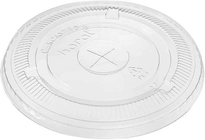 Karat C-KCL1045 PET Flat Lid Fits 32 oz 104.5mm Diameter PP/Paper Cold Cup (Pack of 600)