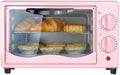 Multifunctional 12L Mini Air Fryer Toaster Oven Countertop Convection Oven Pink (Small Size)