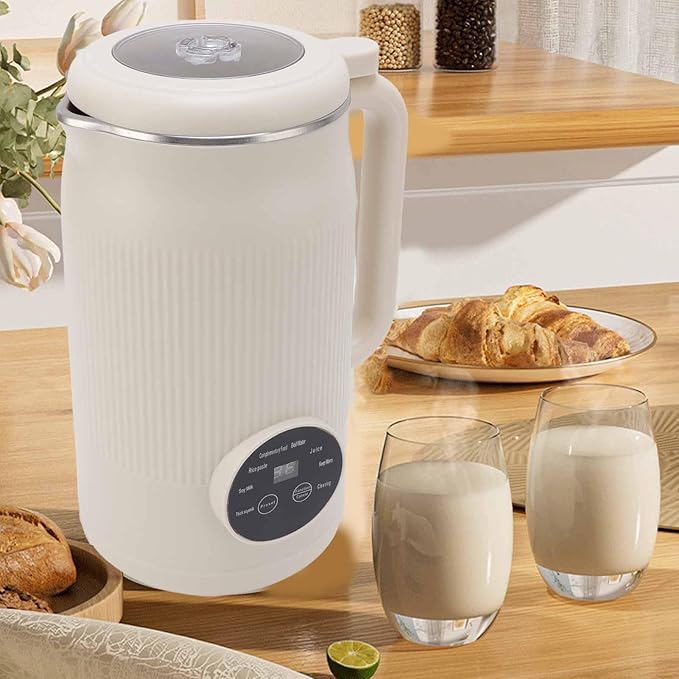 TOPINCN Automatic Nut Milk Maker Machine 1200Ml Soybean Milk Machine for Homemade Almond Oat Soy Coconut Plant Based Milk and Non Dairy Beverages with Anti Stick Bottom Timer (US