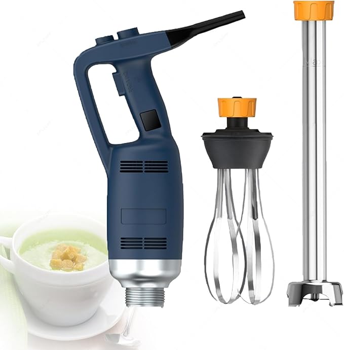 350w/500w/750w High-Power Commercial Hand BlenderProfessional Immersion Blender with Lock Buttonfor Soup BucketsStainless Steel Blade for Pureeing Whipping Cream Emulsify 350W-40cm