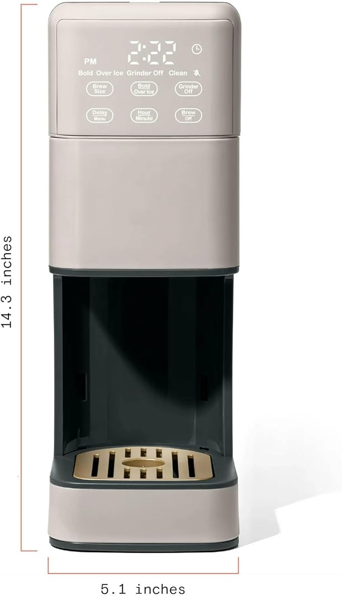 Perfect Grind™ Programmable Single Serve Coffee Maker White Icing by Drew Barrymore (Porcini Taupe)
