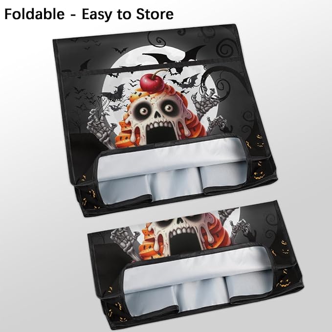 cfpolar Kitchen Aid Mixer Cover Compatible with 6-8 Quarts Halloween Skull Bat Moon Stand Mixer Cover Kitchen Aid Mixers Accessories Appliance Organizer Bag Dust Covers with Zipper Pocket