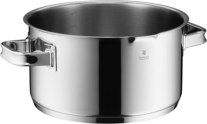 WMF 1.4L Stainless Steel Cooking Pot 16cm Silver Brushed Finish Includes Lid Suitable for All Stove Tops Dishwasher Safe