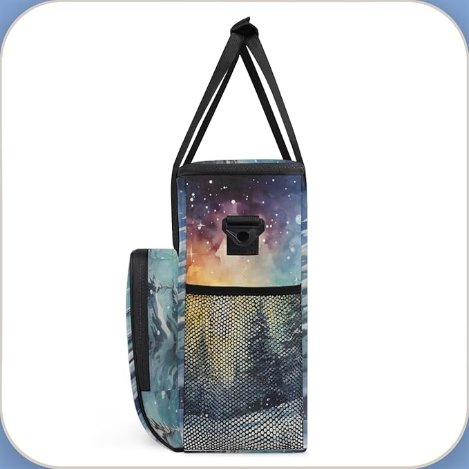 Abstract Tree Coffee Maker Carrying Bag Cartoon Tree Travel Storage Bag Compatible with K-Mini or K-Mini Plus Single Serve Coffee Brewer Carrying Case with Multiple Pockets &amp Shoulder Strap
