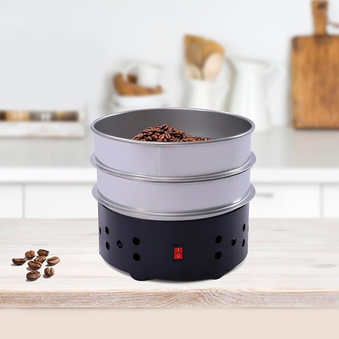 1.3lb Coffee Bean Cooler Electric Coffee Beans Cooling Machine Chaff for Home Coffee Use (black)