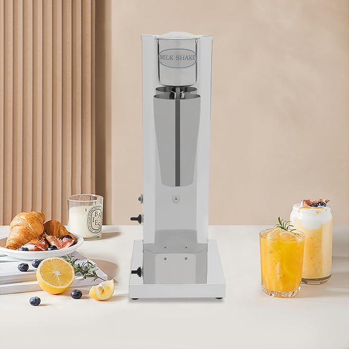 Milk Shaker Blender 18000RPM Single Head Stainless Steel Milkshake Maker with 22ounces Cup Commercial Electric High Speed Drink Mixer Machine for Restaurant Cafe Bar