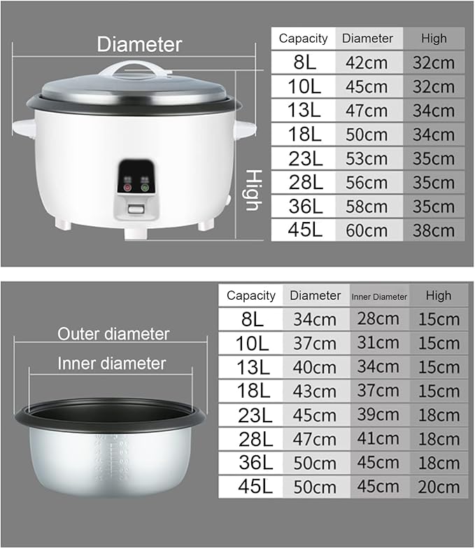 8L-13L Hotel Household Automatic Insulation and Non-Stick Liner Rice Cooker Commercial Large Capacity Rice Cooker Multi-Function Smart Electric Rice Cooker Soup Pot10L