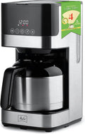 Melitta Aroma Tocco Thermal Drip Coffee Maker 8-Cup Programmable with Automatic Shut-Off Pause &amp Serve Stainless Steel Carafe with 5-Pack Coffee Filters
