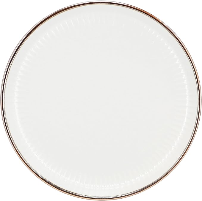 16 Piece White Stoneware Dinnerware Set – Microwave &amp Dishwasher Safe Plates Bowls and Mugs for 4 (White)