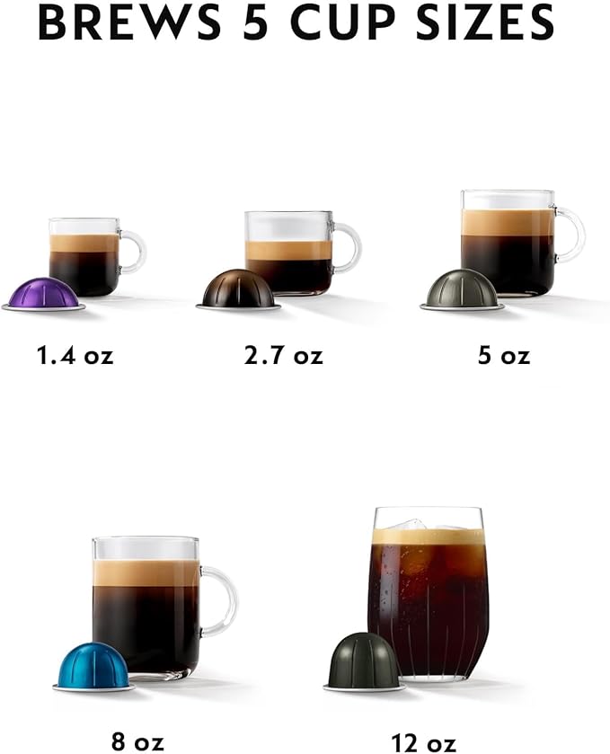 Nespresso Vertuo Pop+ Coffee and Espresso Maker by Breville Coconut White Descaling Kit
