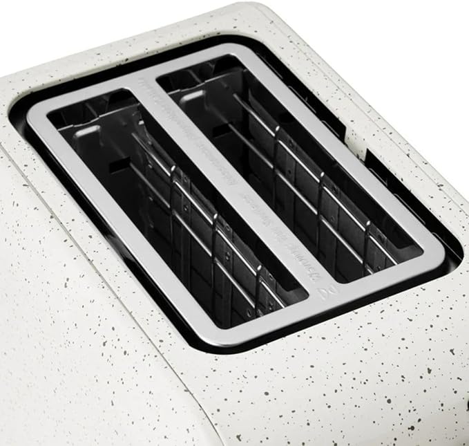 P. W Digital 2-Slice Toaster Linen Speckle – 6 Shade Settings LED Display Extra-Wide Slots