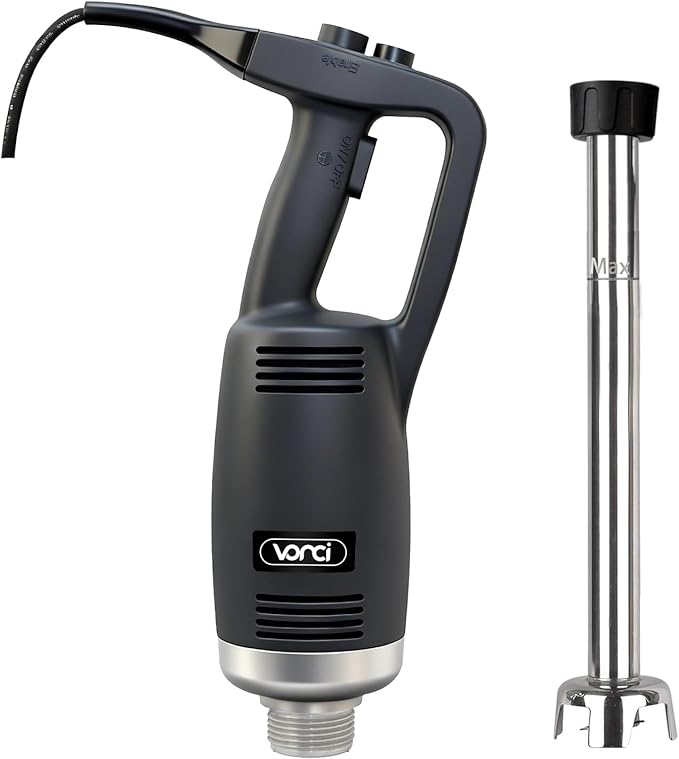 VONCI 750W Commercial Immersion Blender Electric Hand Blender with 16 Detachable Shaft Variable Speed 8000-19000RPMIndustrial Immersion Blender for Restaurant Kitchen.Extra Heavy Duty Hand Mixer.
