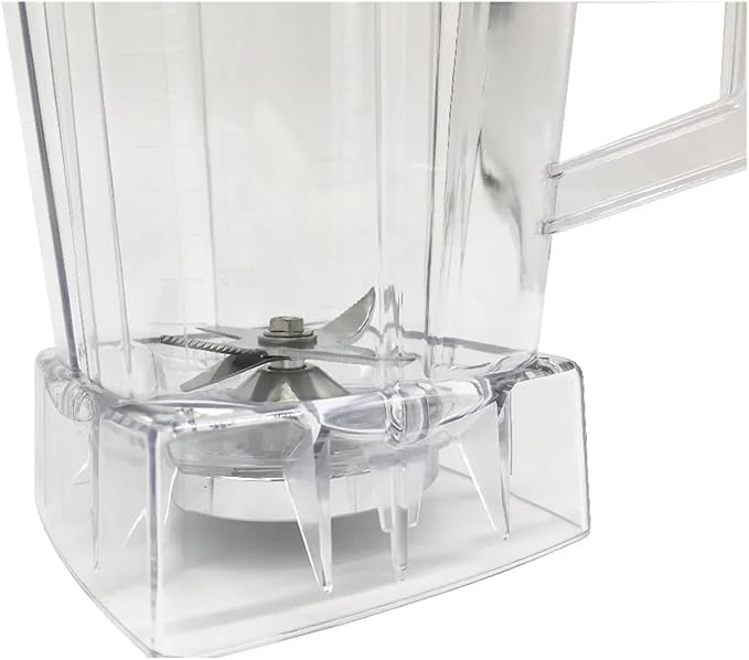 2L Square Container Jar Jug Pitcher Cup Bottom With Serrated Smoothies Blades Lid BPA FREE For Blender Spare Parts Large-Capacity