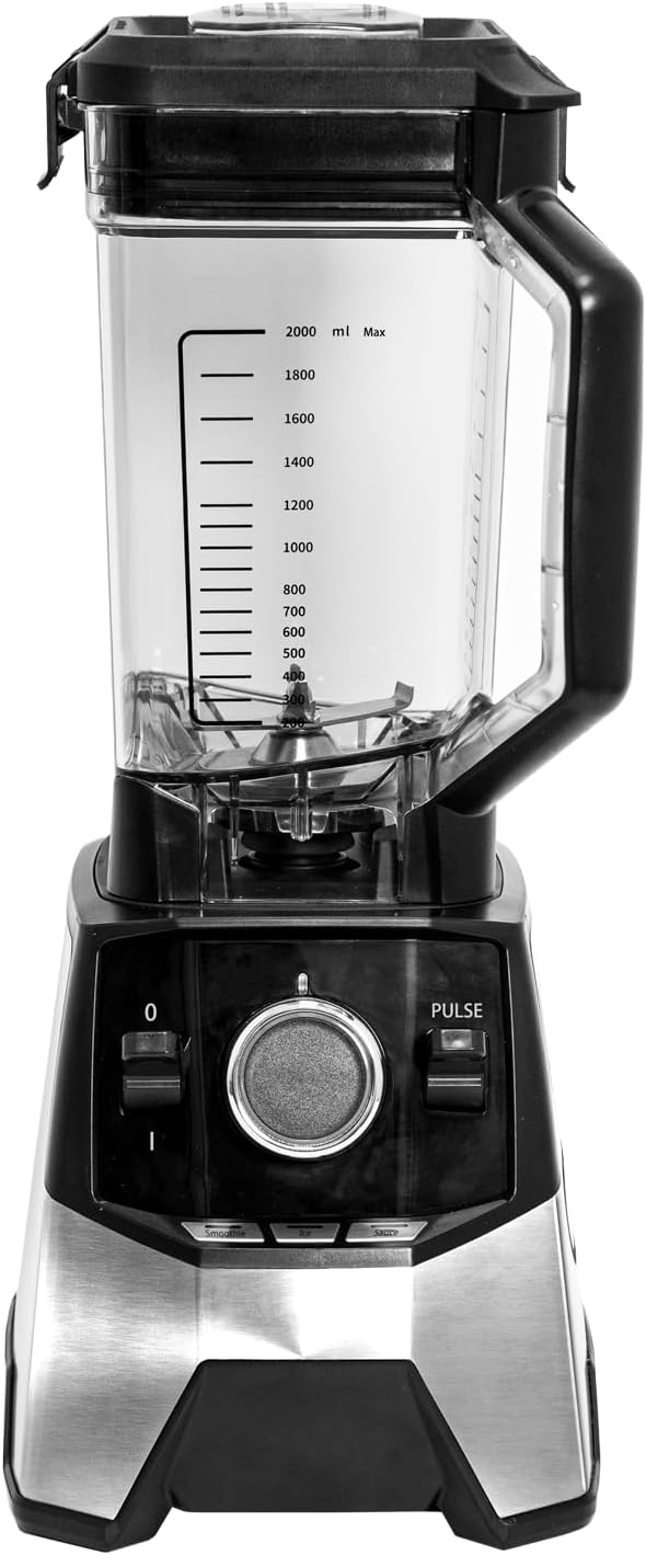 HiCFM Blender 70 Oz Tritan Jar 2000 Watts 3 Functions for Smoothies Ice Sauce with Autonomous Clean Stainless Steel Blade &amp Wave Action System