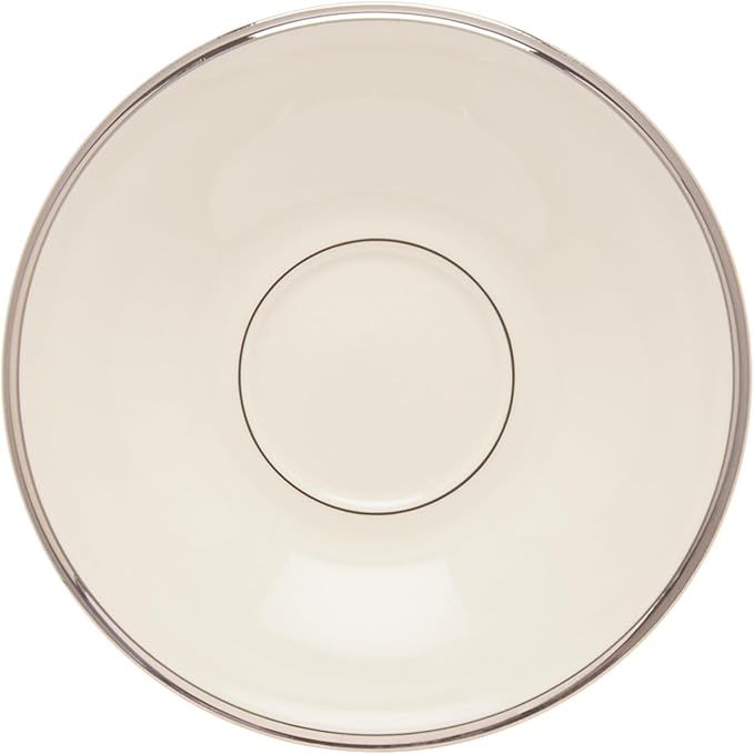 Lenox Solitaire Saucer ivory/platinum