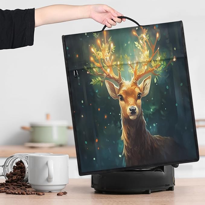 cfpolar Kitchen Aid Mixer Cover Compatible with 6-8 Quarts Animals Deer Christmas Stand Mixer Cover Kitchen Aid Mixers Accessories Appliance Organizer Bag Dust Covers with Zipper Pocket