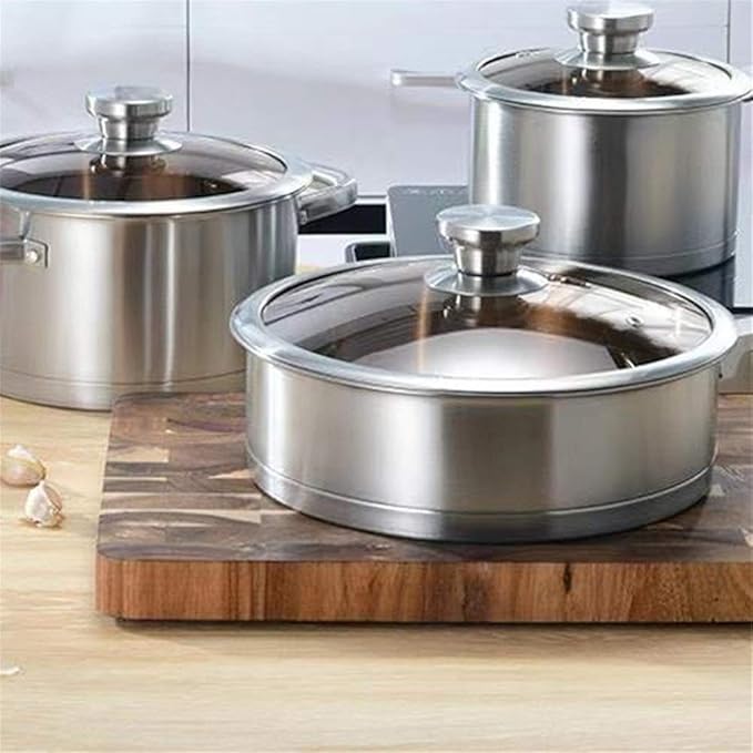 Pot Set Stainless Steel Cookware Set Kitchen Cookware Pots and Pans Set Perfect Cooking Utensils Cookware Cooking Set