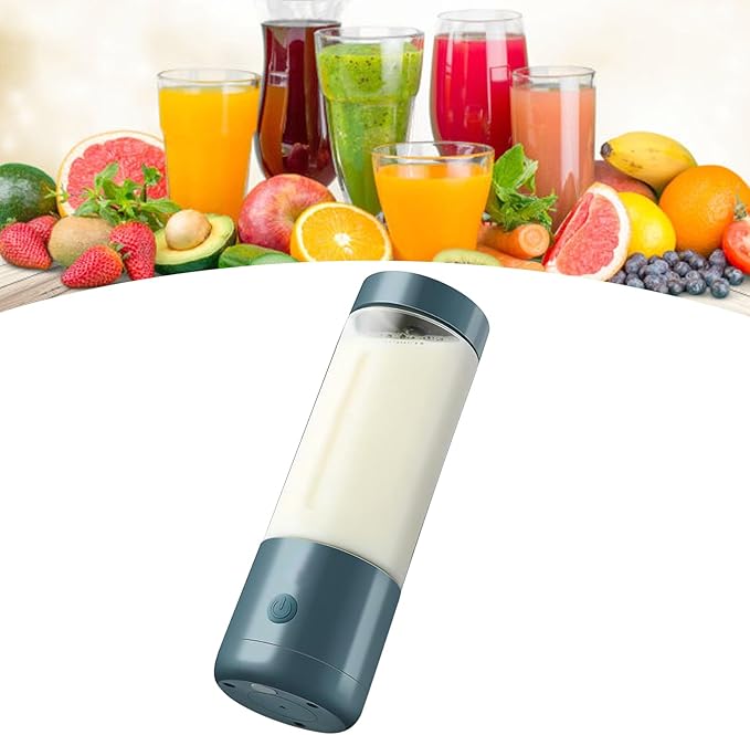 Zerodis Portable Blender High Speed Rotation Multifunctional USB Electric Juicer for Home Travel 400ml Juice Extractor with travel blender for fruits and vegetables (Four blades)