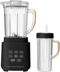 PowerExact Blender 700W with PrecisionSense Auto-Adjust Dual Jar System 4 Preset Programs Dishwasher Safe Parts (Black Sesame)