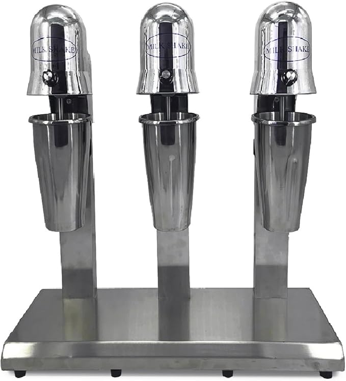 3 Head Milkshake Maker 18000RPM Electric Milkshake Mixer Commercial Milk Shake Blender Machine with 3x800ml Cup Beverage Frother Mixer for Tea Milk Juice Portein Shakes