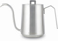 Easyworkz Gooseneck Pour Over Coffee Kettle 20 oz Stainless Steel Hand Drip Coffee Pot With Long Narrow Spout Brushed Silver