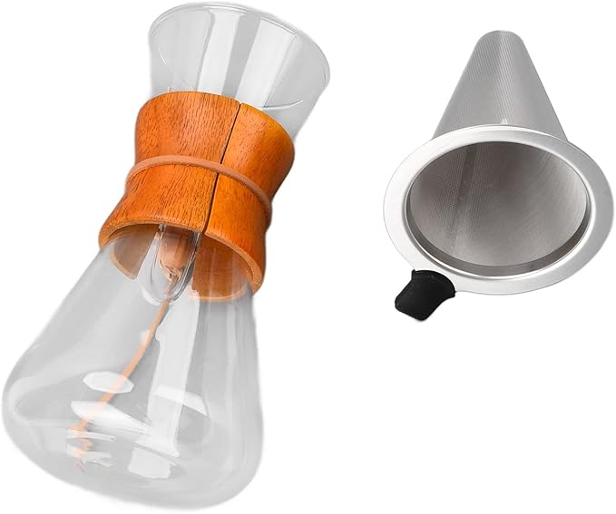 Pour Over Coffee Dripper Classic Heat Glass Coffee Maker Professional Brewing Tool 550ml Capacity Ideal for Home Office &amp Shop