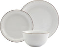 Unknown1 Tabletops Gallery 12pc White Farmhouse Dinnerware Set Solid Round Ceramic 12 Piece Microwave Safe