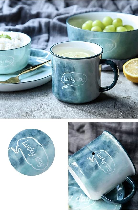 Nordic Style Ceramics Dinnerware Set Simplicity Japanese-Style Dinner Sets Bowl/Plate/Dish Porcelain Combination Set For Home