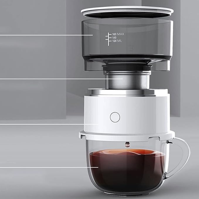 Portable Mini Coffee Maker Small Hand Brewed Coffee Maker for Home and Outdoor Use Automatic Brewing Easy to