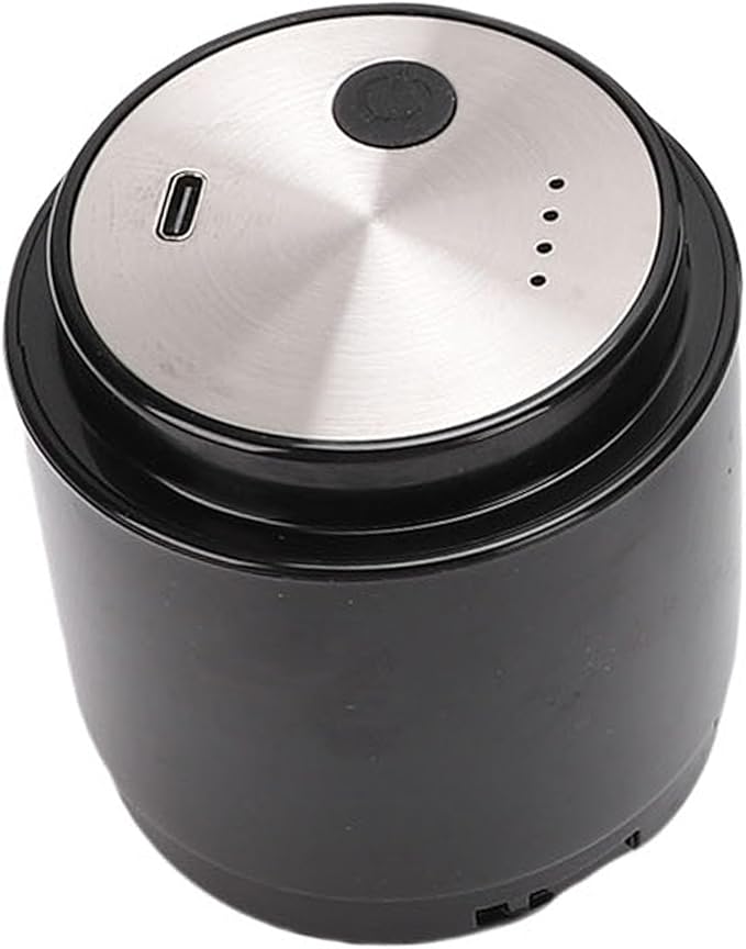 Zerodis Travel Coffee Maker Electric Coffee Maker with Grinder 15 Grinding Settings USB Rechargeable for Camping Office RV 1600mAh Battery Rapid 197°F Extraction (Black)