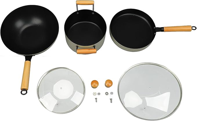 White Maifan Stone Cookware Set High Temperature for Various Cooking Suitable for 1-10 People Gas Stove Electric Stove