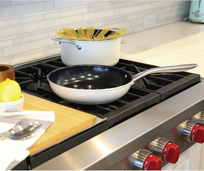 TeChef Collection 8 Ceramic Nonstick Frying Pan Skillet Nontoxic - Free of PFAS PFOA PTFE Made in Korea (8-in)