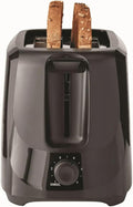 2-Slise Toaster with 6 Shade Settings &amp Removable Crumb Tray – Even Toasting with Auto-Centering Guides – Compact Bread Toaster for Breakfast – Black