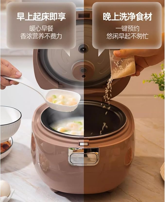 GRFIT Electric Rice Cooker Multifunctional Household 3L Small Intelligent Rice Soup Separation Double Gallon Steaming Rice Cooker