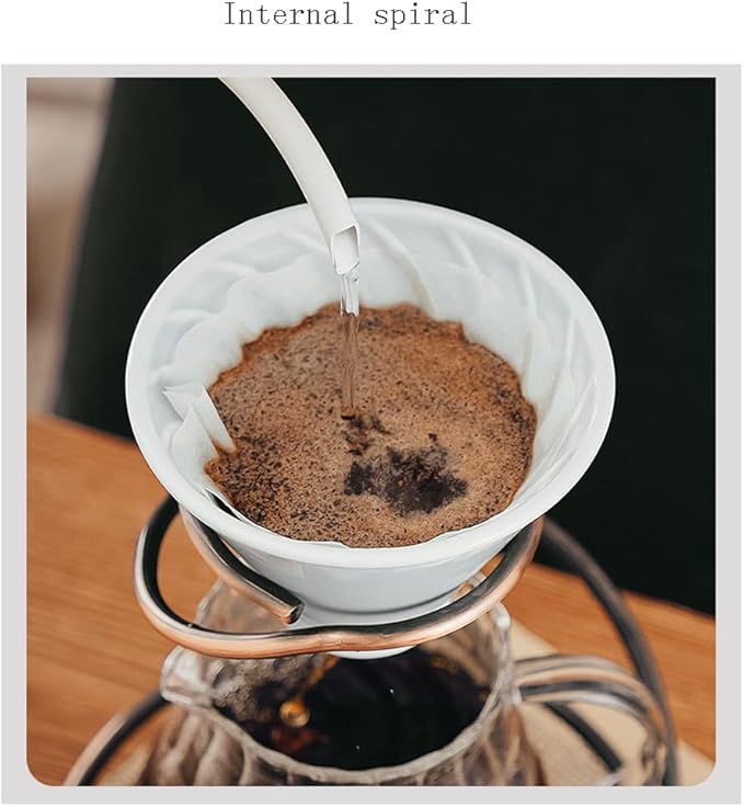 JITEM Cafetera long Spout Pot Ice Dripper Maker Manual Household Drip Coffee Hand-Brewed Cold Brew Pot with Filter Tabletop Coffee Maker for Coffee or Tea