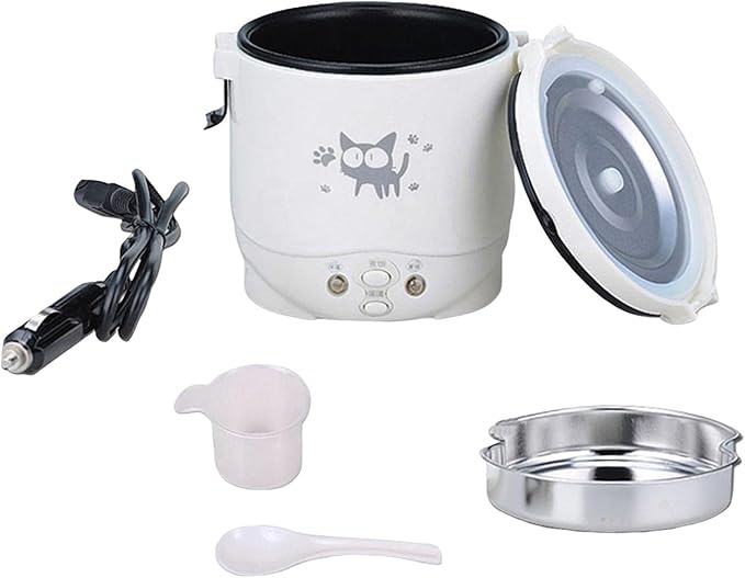 Small 1L Electric Rice Cooker Cooking Machine Multifunction for Travel Camping 24V