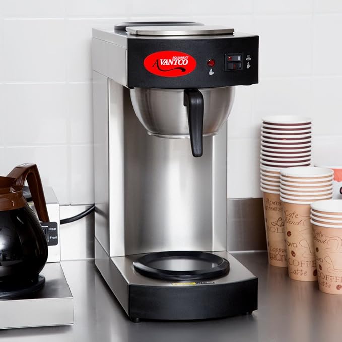 Pourover Commercial Coffee Maker with 2 Warmers- 120V C10 12 Cup By TableTop King