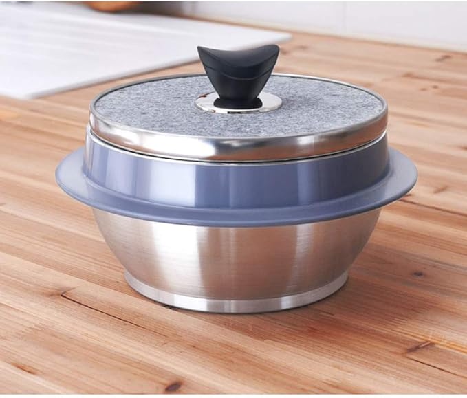 KITCHEN ART Non-stic Traditional Stone Rice Cooker Cauldron Multi Cooker 19cm NurungjiCrust of Overcooked Scorched Rice Korea