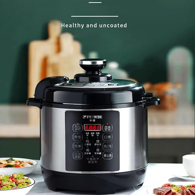 Rice Cooker - Olla Arrocera Doméstica De Acero Inoxidable Uncoated Healthy Rice Cooker Stainless Steel Household Rice Cooker Steam Up and Down Boil Digital Slow Cooker Thickened Liner Rapid Heat